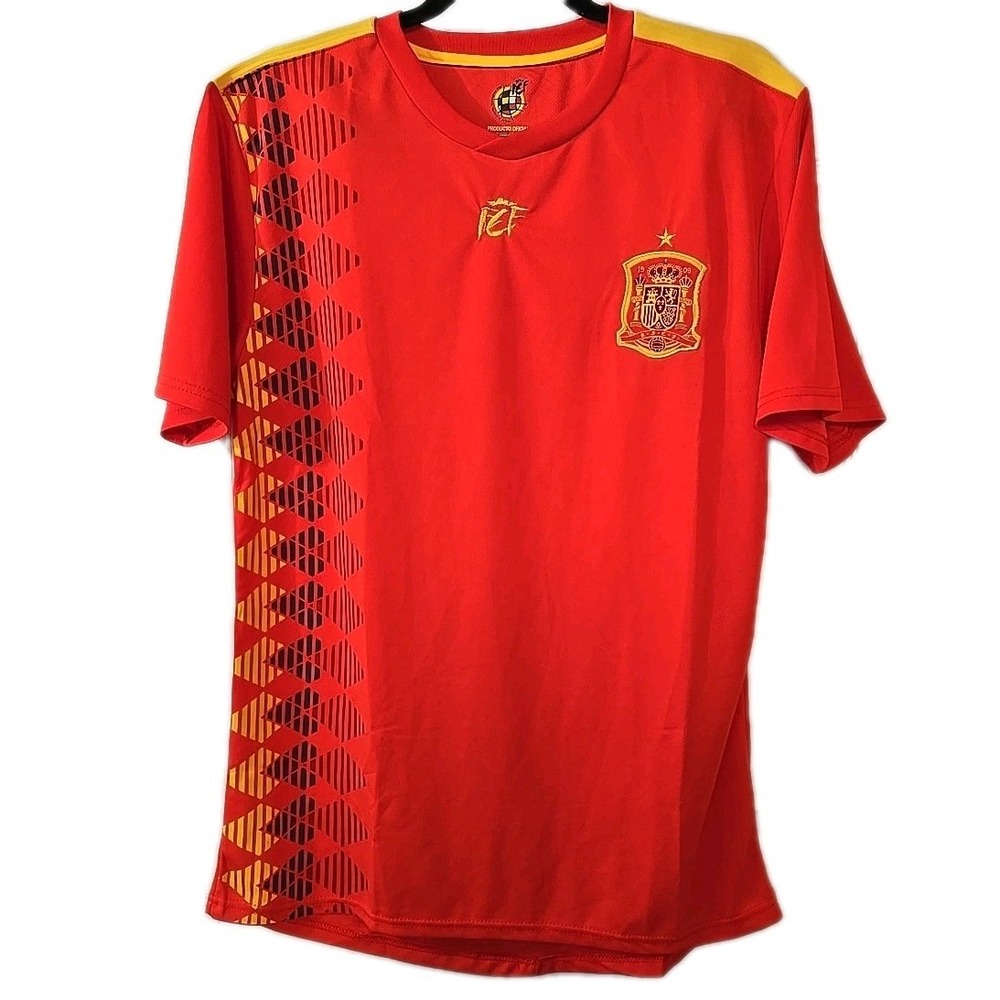 ICF Spain World European‎ Cup Soccer Football Jersey Men's Size XL
